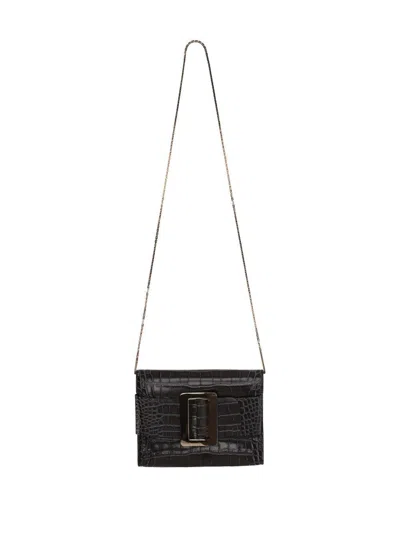BOYY BUCKLE DETAILED EMBOSSED CROSSBODY BAG