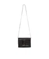 Boyy Buckle Travel Case Croco Embossed Leather Clutch Bag In Black