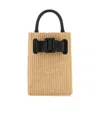 Boyy Buckle-detailed Woven Tote Bag In Nude