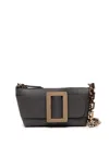 Boyy Buckle Pouchette Epsom Leather Handbag In Gray