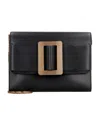 Boyy Buckle Travel Case Leather Crossbody Bag In Black