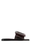 Boyy Woman Sandals Burgundy Size 6 Leather In Red