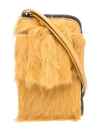 Pre-owned Boyy Fur Crossbody Bag W/ Tags In Yellow