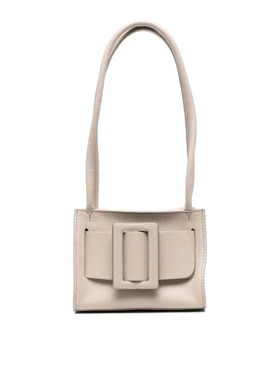 Boyy Leather Bow Detailed Bag In Light Beige