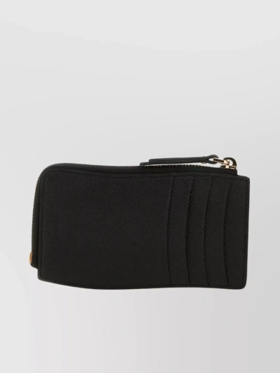 Boyy Leather Cardholder With Textured Grained Finish In Black