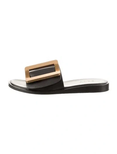 Pre-owned Boyy Leather Mules In Black