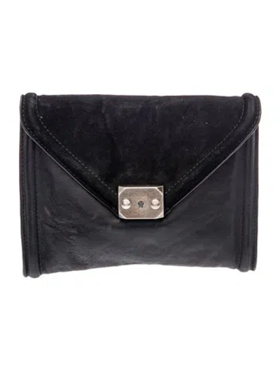 Pre-owned Boyy Leather Portfolio In Black