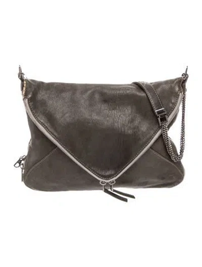 Pre-owned Boyy Leather Shoulder Bag In Gray