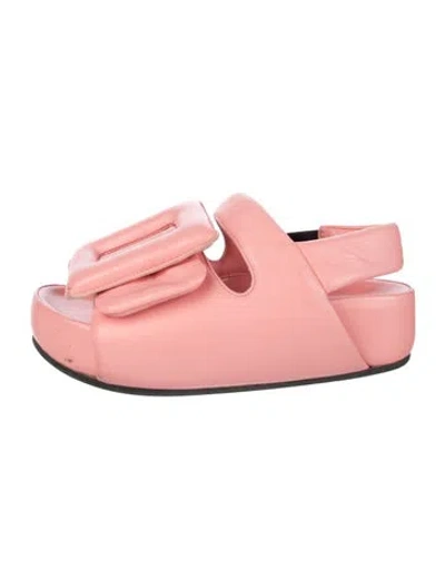 Pre-owned Boyy Leather Slingback Sandals In Pink