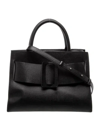 Pre-owned Boyy Leather Top Handle Bag In Black