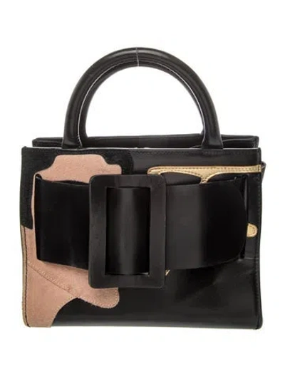 Pre-owned Boyy Leather Top Handle Bag In Black