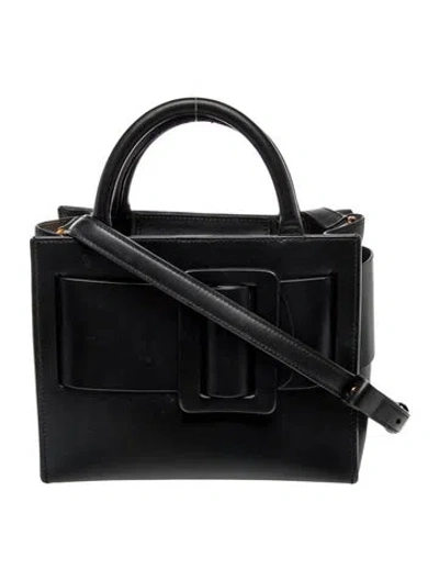 Pre-owned Boyy Leather Top Handle Bag In Black