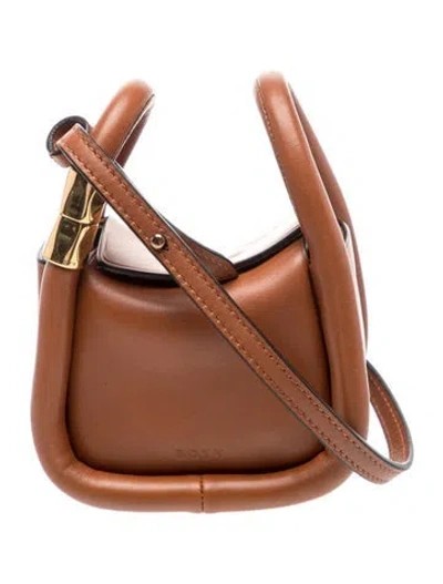 Pre-owned Boyy Leather Top Handle Bag In Brown