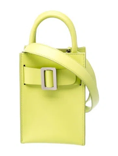 Pre-owned Boyy Leather Top Handle Bag In Green/yellow