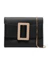 Boyy Buckle Travel Case Leather Crossbody Bag In Black