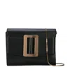 Boyy Buckle Travel Case Leather Crossbody Bag In Black