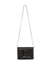 Boyy Buckle Travel Case Croco Embossed Leather Clutch Bag In Black