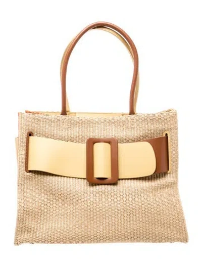 Pre-owned Boyy Raffia Shoulder Bag In Brown/neutrals