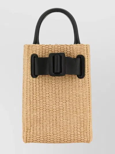 BOYY RAFFIA TOURIST EPSOM SHOULDER BAG