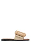 Boyy Leather Puffy Slippers With Tonal Padding In Multicoloured