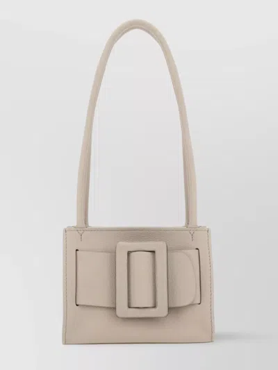 Boyy Soft Shoulder Bag With Decorative Buckle Strap In Cream