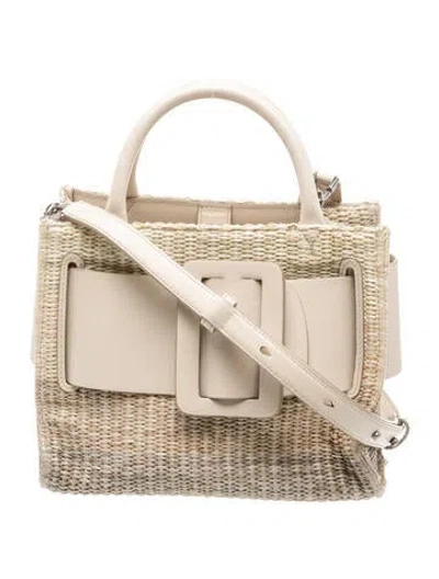 Pre-owned Boyy Straw Crossbody Bag In Neutral