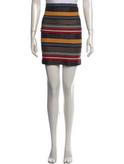 Pre-owned Boyy Striped Mini Skirt In Black
