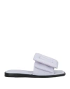 Boyy Woman Sandals Lilac Size 7 Leather In Purple