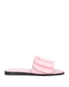 Boyy Woman Sandals Pink Size 7 Leather In Pink