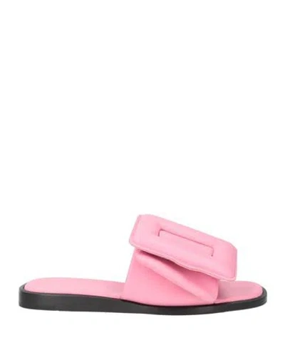Boyy Woman Sandals Pink Size 7 Leather