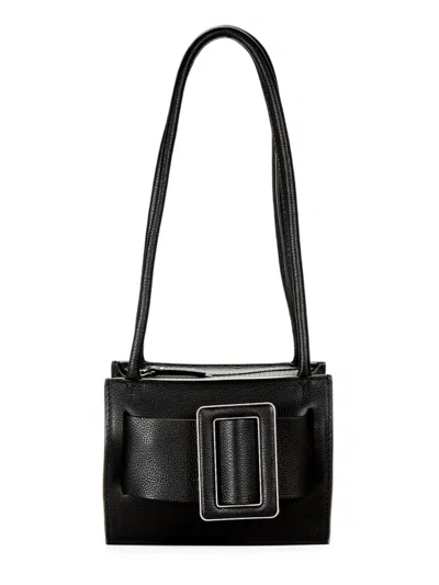 Boyy Women's Buckle Pebbled Leather Top Handle Bag In Black