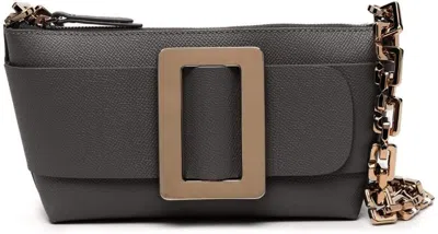 BOYY WOMEN'S BUCKLE POUCHETTE EPSOM LEATHER HANDBAG