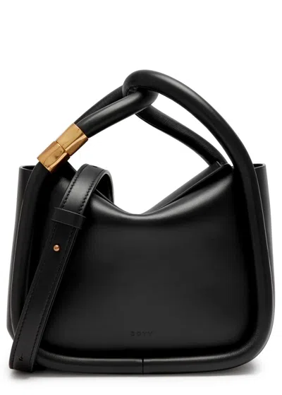 Boyy Wonton 20 Leather Top Handle Bag In Black