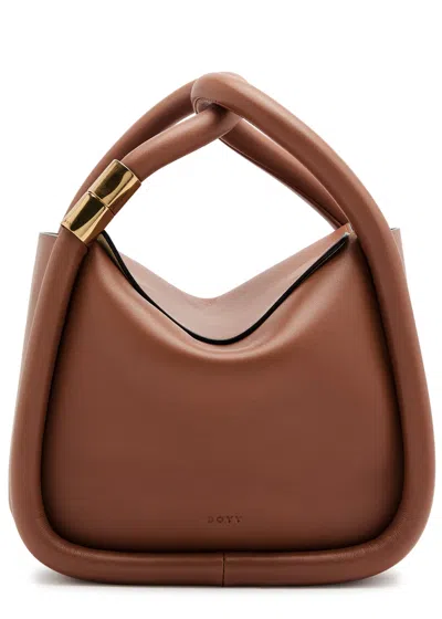 Boyy Wonton 20 Leather Top Handle Bag In Brown