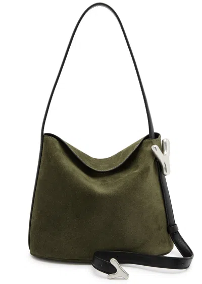 Boyy Yy Sac Suede Shoulder Bag In Dark Green