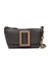 Boyy Buckle Pouchette Epsom Leather Handbag In Black
