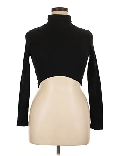 Pre-owned Bozzolo 3/4 Sleeve Turtleneck In Black