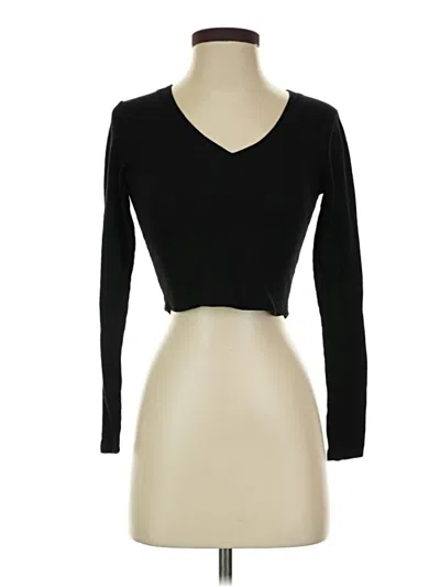 Pre-owned Bozzolo Long Sleeve Top Black Sweetheart Neckline Tops