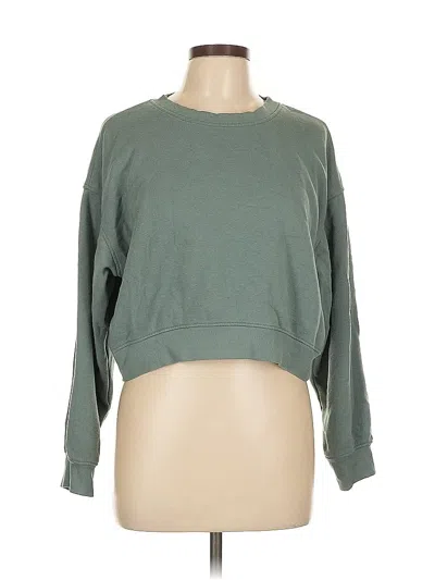 Pre-owned Bozzolo Long Sleeve Top Green Crew Neck Tops