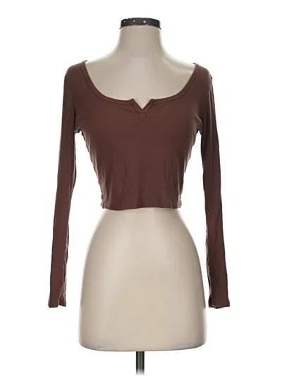 Pre-owned Bozzolo Long Sleeve T-shirt In Brown