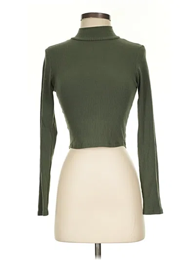 Pre-owned Bozzolo Long Sleeve Turtleneck In Green
