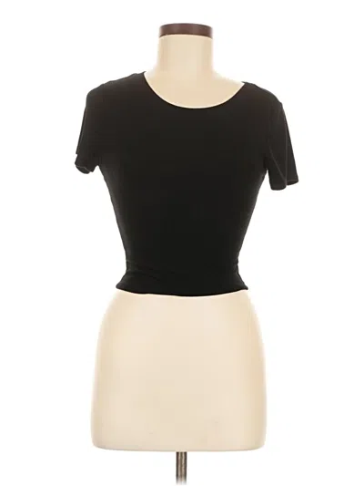 Pre-owned Bozzolo Short Sleeve Top Black Scoop Neck Tops