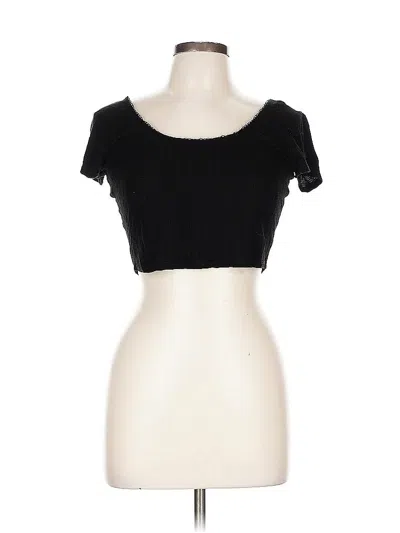 Pre-owned Bozzolo Short Sleeve Top Black Sweetheart Neckline Tops