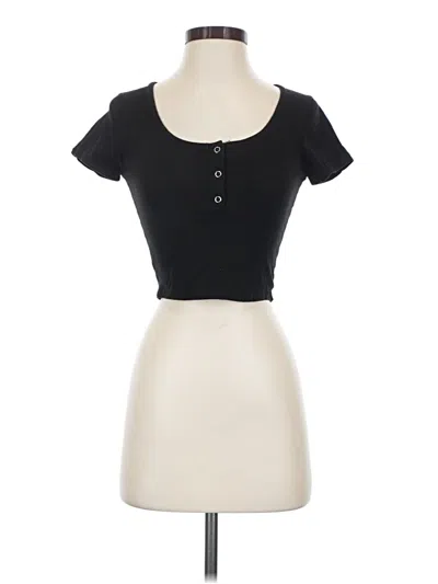 Pre-owned Bozzolo Short Sleeve Top Black Sweetheart Neckline Tops