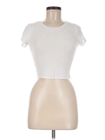 Pre-owned Bozzolo Short Sleeve Top White Sweetheart Neckline Tops