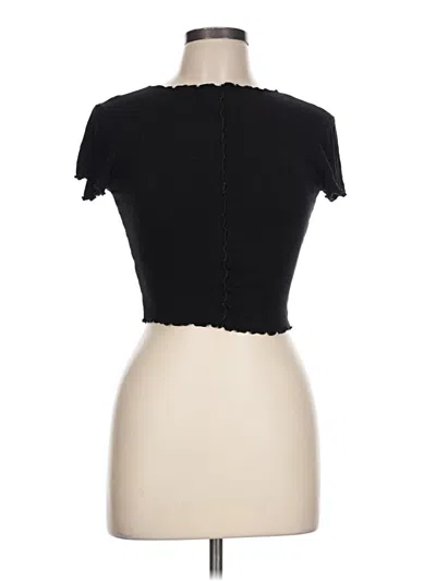Pre-owned Bozzolo Short Sleeve Turtleneck In Black