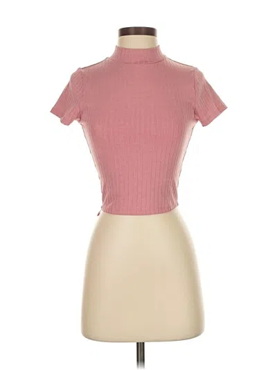 Pre-owned Bozzolo Short Sleeve Turtleneck In Pink