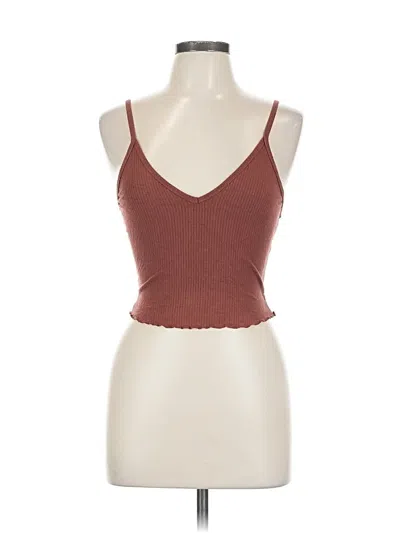 Pre-owned Bozzolo Tank Top Brown Sweetheart Neckline Tops