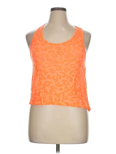 Pre-owned Bozzolo Tank Top Orange Halter Neckline Tops