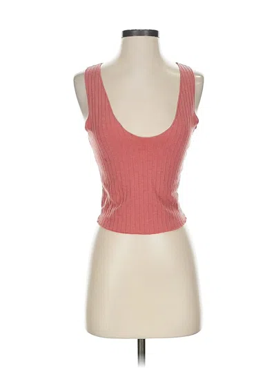 Pre-owned Bozzolo Tank Top Pink Strapless Neckline Tops